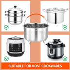 Steamer Basket for Instant Pot, Stainless Steel Vegetable Steamer Basket Insert for Pots (6qt)