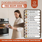 Silicone Baking Mat With 10 Recipes,Silicone Macaron Baking Sheet for Cookie, Pizza, Surdough, Pastry,Dough Rolling out, Non Stik and 480°F Oven Safe