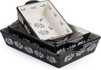 Wisenvoy Baking Dish Ceramic Lasagna Pan Casserole Dish 3-Piece Bakeware Sets Baking Dishes Baking Set Baking Dish Set