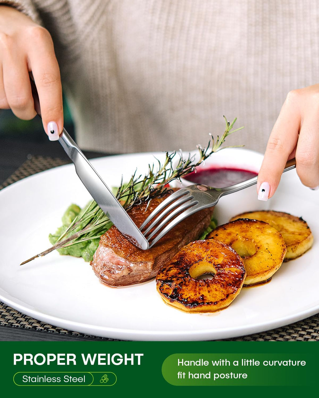 20 Piece Stainless Steel Silverware Set for 4 – Flatware Cutlery Set