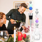 20 Pcs Beadable Wine Stoppers and Beadable Bottle Opener Set - 10 Reusable Decorative Wine Bottle Stoppers & 10 Alloy Openers for DIY Crafts, Wedding, Bar Party Favors, Holiday Gifts