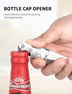 CORKAS Wine Key - Professional Handcrafted Heavy Duty Waiter Corkscrew, Compact Wine Opener with Double Hinged, Foil Cutter and Bottle Opener, Gifts for Servers, Sommelier, Bartenders - White