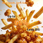 CARORI 6QT Air Fryer with Viewing Window, 12 Cooking Presets, 1700W Fast & Even Cooking, Max 400℉ Crisping, Bake, Roast, Reheat & Dehydrate, Large Nonstick Basket, Dishwasher Safe, Dark Blue