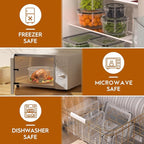 52 PCS Food Storage Containers with Lids Airtight (26 Containers & 26 Lids), Leak proof Meal Prep Container Set for Kitchen Storage, BPA-free, PVC-free Plastic, Microwave/Dishwasher Safe, Labels & Pen