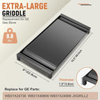 Upgraded WB31X24738 Non-stick Griddle Replacement for GE Appliance Stove Cooktop, Nitriding Process, 19.5"×9" Extra-Large Integrated Aluminum Griddle Plate for GE Gas Stove Top Center