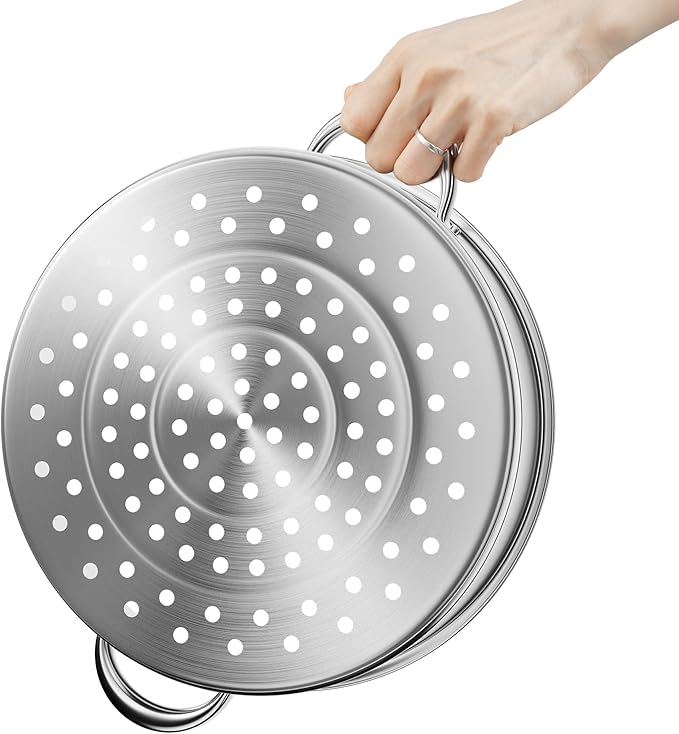 5-Tier Stainless Steel Steamer, 13.77 * 15.35inch Food Steaming Pot Meat Vegetable Cooking Steam Pot Multipurpose Steam Cookware Large Capacity Kitchen Tool with Lid for Steaming Pasta Dumplings