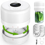 Mason Jar Vacuum Sealer Kit, Electric Sealer for Wide and Regular Mouth Mason Lids, Canning Vacuum Sealer Mason Jar, Automatic Vacuum Sealer Machine for Food Storage - White