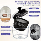 Good Girps 3.2 Qt Glass Salad Spinner Small Vegetable Dryer with Drain Microwave Safe Dishwasher Safe with Transparent Lid Crank Handle Quick Spin Greens Washer for Lettuce Herbs Fruits
