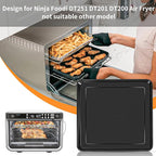 Air Fryer Grill Pan for Ninja Foodi DT251 DT201 DT200 Digital Countertop Oven, 13.6 * 11.6'' Air Fryer Grill Plate Crisper Plate Rack Accessories Replacement Parts Tray,Dishwasher Safe