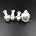 1 Set Fondant Flower Cutter,White Flower Plunger Cookie Cutter, Cake Decorating Tools,Dessert And Candy Sculpting Tools,White Baking Accessories