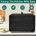 Heavy Duty Air Fryer Oven Cover for Ninja Double Stack DCT451/DCT601/DCT651/DCT401,18.72"Dx17.34"Wx13.40"H, 600D Heat-Resistant Nylon w/Aluminum Foil, Waterproof Dustproof toaster oven covers
