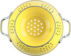 Calypso Basics by Reston Lloyd Powder Coated Enameled Colander, 1.5 Quart, Lemon
