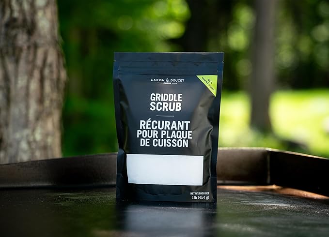 CARON & DOUCET Griddle Cleaning & Restoring Salt Scrub | 100% Natural | Best for Removing Rust Without Scratching & Care Before Cleaning, Washing & Seasoning