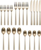 Oneida 897339 Robyn Satin Champagne Mist 20-Piece Flatware Set