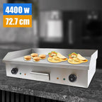 Electric Griddle, Electric Flat Top Griddle Non-Stick Teppanyaki Grill For Stir-Fry Omelets Pizza Pancakes Bacon, Adjustable Thermostatic Control 110V 4400W 29"