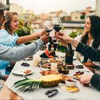 3 PCS Wine Foil Cutter – Magnetic Wine Bottle Opener with 4 Stainless Steel Blades, Ergonomic & Effortless Squeeze-and-Twist, Durable & Easy to Store – Gift for Wine Lovers, Black
