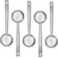 Timoo 5 Pcs Coffee Scoop 2 Tablespoon Scoop Stainless Steel Tablespoon Measuring Spoon Long Handle for Powder Ground Coffee Tea Sugar