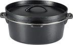 Amazon Basics Pre-Seasoned Cast Iron 5-Piece Cookware Set, Oven Safe, Cooks Evenly, 14.17 x 12.2 x 10.63 in, Black