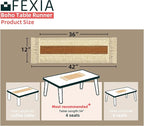 FEXIA Boho Table Runner 36 Inches Long Thanksgiving Decor Macrame Table Runner Farmhouse Stylewith Tassels for Party Bohemian Rustic Wedding Bridal Shower Dining Decor Middle Brown (12x36 Inches)