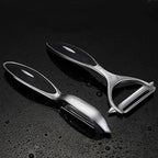 FUHUY Vegetable, Apple Peelers for kitchen, Fruit, Carrot, Veggie, Potatoes Peeler, Y-Shaped and I-Shaped Stainless Steel Peelers, with Ergonomic Non-Slip Handle & Sharp Blade, Good Sturdy (2PCS)