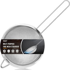Ydeapi 6.3" Fine Mesh Strainer with Handle, Metal Food Strainers for Kitchen, Sieve Fine Mesh Stainless Steel for Rice, Quinoa, Pasta, Noodles