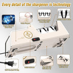VIDOME Professional Electric Knife Sharpener with 100% Diamond Abrasives, 3-Stage Precision Angle Guides, Champagne Gold, for Kitchen Straight Edge and Ceramic Knives