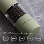 LARS NYSØM Salt and Pepper Grinder Set, Manual Salt and Pepper Mills with Adjustable Ceramic Grinder, Design Spice Shaker Set (Berry Red)