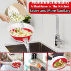 Collapsible Colander - Small Strainer Basket, Side-Drain Design, Dishwasher Safe Food Strainer for Pasta, Fruits, Vegetables