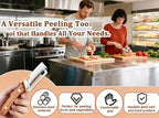 Multi Functional Premium Vegetable Peeler with Wooden Handle and Bottle Opener Stainless Steel Blade Kitchen Tool for Fruit Potato Pumpkin Papaya