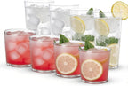 Liacere Drinking Glasses Set of 8, 17 oz Highball Plastic Glasses & 14oz Cocktail Plastic Glasses Set, Kitchen Water Glasses Cup, Bar Tumbler Glassware Set for Beer, Juice, Cocktail, Whiskey, Milk