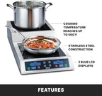 Waring Commercial Heavy-Duty Commercial Double Induction Range, 208/240V, 3600W