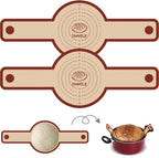 Silicone Bread Sling for Dutch Oven, Non-Stick & Easy to Clean Bread Baking Mat Set, 2 Pcs Reusable Bread Sling with Long Handle to Transfer Sourdough (Red, 2PCS Round)