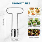 2025 New Stainless Steel Red Bell Pepper Seed Corer & Apple Corer Tool – Multi-Functional Kitchen Gadget for Removing Fruit & Vegetable Cores