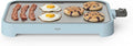 Martha Stewart 12” x 22” Electric Griddle, XL Ceramic Nonstick Flat Top Cooking Surface, Adjustable Temperature Dial, Drip Tray, Dishwasher Safe, 1500W Fast Even Heating, Pancakes & Eggs, Sky Blue