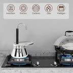 4 Cup Single Tube Moka Pot Stainless Steel Stovetop Espresso Maker Cafeteras Italian Percolator Espress Makers Capable Greca Mocha Coffee Machine for Induction Home 310ml 10.5oz