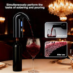Electric Wine Aerator Dispenser Set – Automatic Wine Decanter & Pourer with LED Display, 200ml Smart Pour Control, Rechargeable Wine Pump & Stopper, Perfect Christmas Gifts for Wine Lovers