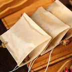 NEPAK 600 Pcs Disposable Tea Filter Bags for Loose Tea,Drawstring Empty Bag for Loose Leaf Tea,with 100% Natural Unbleached Paper(3.15 x 3.94 inch)