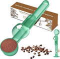 Coffee Scoop with Funnel for Ground Coffee, Protein Powder & Tea, for Reusable K Cup Refiller, 2TBSP Mess-Free, Funnel Design Prevents Spills (Translucent Green, 1-Pack)