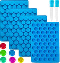 Round Gummy Candy Molds - 220 Cavity Silicone Candy Molds with 2pcs Dropper for Hard Candy, Gummy, Caramels, Chocolate, Ganache, Ice Cubes