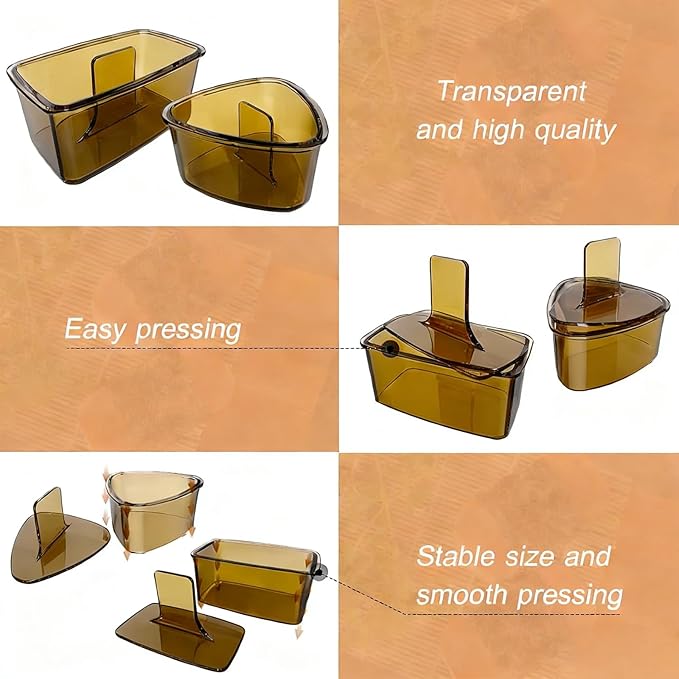 3PCS Clear Amber Onigiri Rice Ball Mold Maker Kit, Musubi Press, Triangle Sushi Press for Kid Lunch Bento, Non-stick, BPA-Free