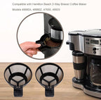 Reusable Single Serve Brew Coffee Basket Scoop,Gold Coffee Filters Replacement Compatible with Hamilton Beach 2-Way Coffee Makers 49980A, 49980Z, 47650, 49933 Accessories,Pack of 2