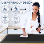 StepRite 4/5 Inch Thick Kitchen Mat Anti Fatigue Mat Kitchen Rugs Kitchen Decor Non-Slip, Stain & Water Resistant, Kitchen Mats Desk Mat for Kitchen, Office, Workshop, Black, 17'' x 47''