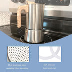 Sivaphe 9 Cup Stovetop Espresso Coffee Maker Replacement Infuser Parts Only for 450ml Stainless Steel Italian Moka Pot, 1 Filter and 3 Silicone Gasket Seals