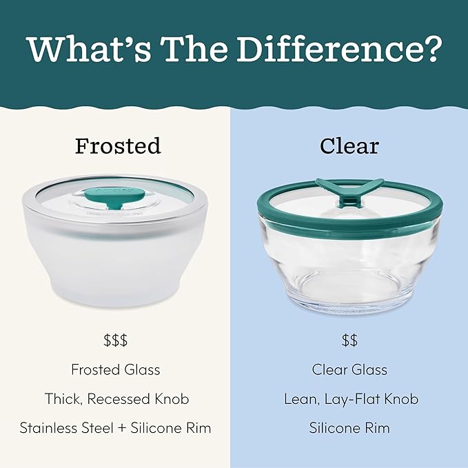 Anyday 2-Pack (4-Cup Deep) Glass Food Storage with Glass Lids | Plastic-Free Meal Prep & Microwave Cookware | Stackable Airtight Storage Container with Vented Lid for Microwave-Safe Reheating