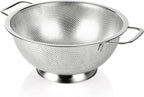 Gulex Colander Stainless Steel 5-Quart, Strainer for Kitchen Food, Dishwasher Safe