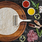 Orblue Pizza Dough Docker, Pastry Roller with Spikes, Pizza Docking Tool for Home & Commercial Kitchen - Pizza Making Accessories that Prevent Dough from Blistering Gray