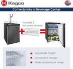 Kegco K309X-2 Keg Dispenser, 2 Faucet, Black Stainless Steel