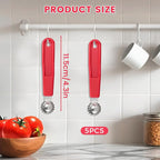 5 Pcs Tomato Corer Tool Strawberry Huller Stem Remover, Handle with hole, Stainless Steel, Fruit Corer Tool for Tomato Strawberry (Red+White)