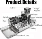 Electric Doughnut Machine,Small Donut Maker,Donut Maker,Automatic Doughnut Machine,304 Stainless Steel Auto Donut (110V)