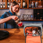 WUWEOT Travel Bartender Bag, Portable Bar Bag, Mixology Bartending Backpack with Padded Compartments and Handle for Tools Set Storage Cocktail Shaker and Wine Bottle Carrier